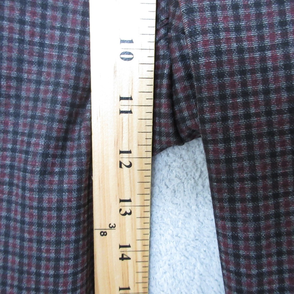 Zak & Rachel Womens Pull On Pants Petite Large Dark Plaid Ankle Slit Hem - Picture 4 of 8